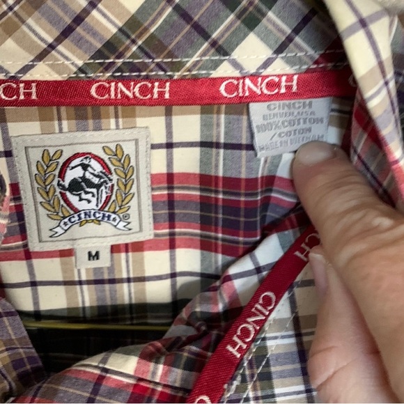 Cinch Other - CINCH Brown and Red Classic Fit Shirt EUC